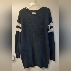 Dark blue/white Hollister sweater - size medium